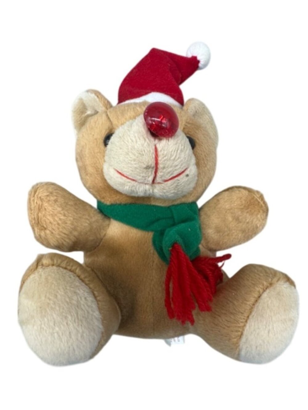 Emily Toys Christmas 8" Teddy Bear With Light-Up Nose & Music READ